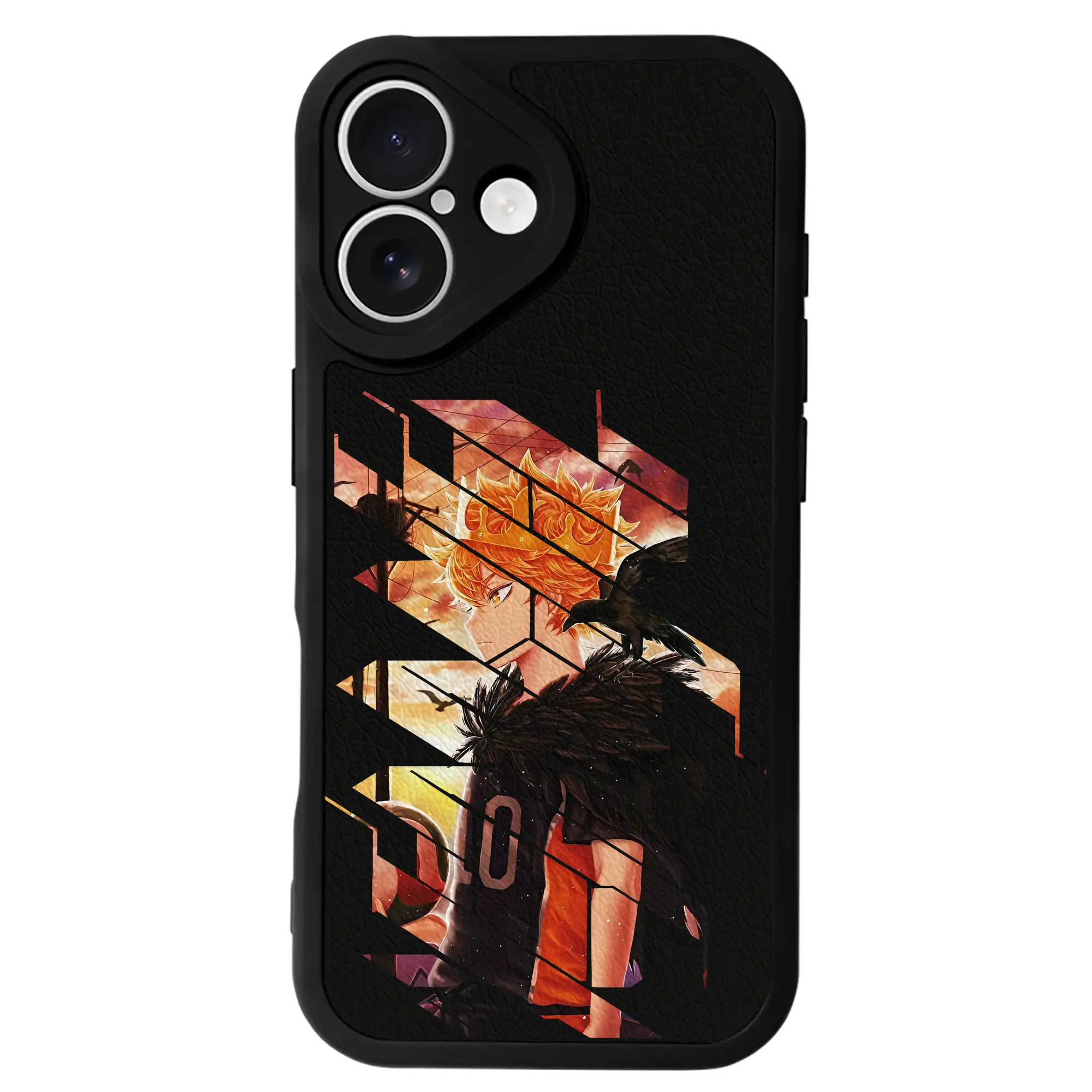 ハイキュー!! グッズ,日向翔陽 - IPhone 16シリーズ対応 ・ シリコンスマホケース ・ レザー調 ・ 高精度フィット ・ 耐衝撃 ・ ワイヤレス充電対応 ・ 精密カット